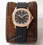 PPF Patek Philippe Aquanaut 324 Automatic Watch Diamond Dial Rose Gold Lady